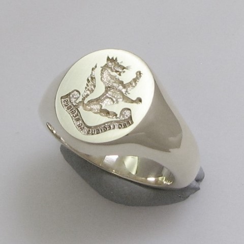 Fox seal engraved signet ring